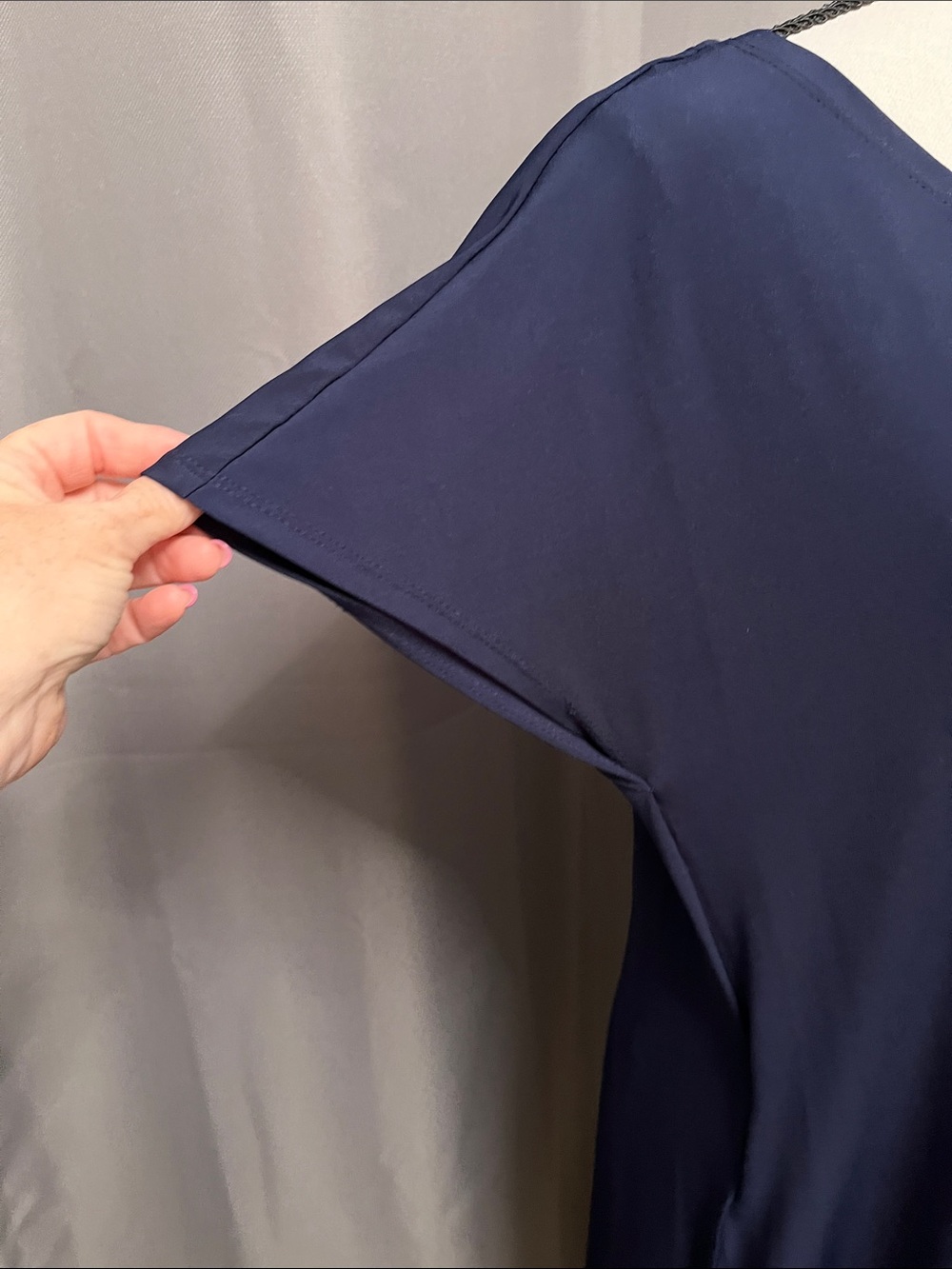 Robbie Bee Navy Blue Asymmetrical Dress - Picture 3 of 5